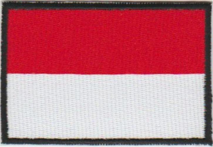 Indonesie vlag stoffen opstrijk patch embleem #1, Diversen, Vlaggen en Wimpels, Nieuw, Verzenden