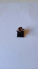 Vintage zilveren ring met Granaat, Verzenden, Zilver, Ring, Met edelsteen