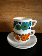 Arcopal kop en schotel set, Gebruikt, Ophalen of Verzenden, Glas, Overige stijlen