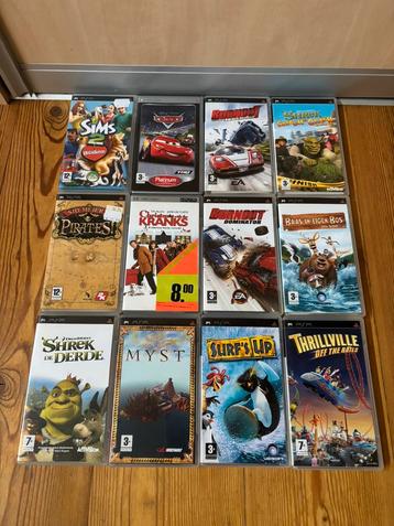 12 PlayStation PSP spellen beschikbaar voor biedingen