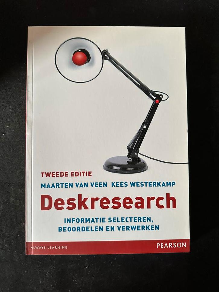 Deskresearch - Maarten van Veen, Kees Westerkamp, Boeken, Studieboeken en Cursussen, Zo goed als nieuw, HBO, Alpha, Ophalen of Verzenden