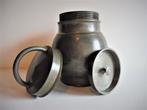 Tinnen gortpot / bouillon pot medicinaal 1875 1900 veldfles, Antiek en Kunst, Antiek | Tin, Ophalen of Verzenden