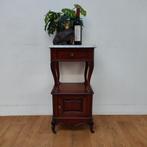 Vintage Antiek nachtkastje bijzetkastje met marmer blad 705, Valkenswaard, Gebruikt, Minder dan 45 cm, Info@flashbackfurniture.nl