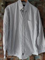 Gant herenoverhemd mt Large wit/marine geruit, Kleding | Heren, Overhemden, Ophalen of Verzenden, Zo goed als nieuw, Wit, Halswijdte 41/42 (L)
