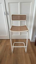 Webbing Barkruk, Cesca/Thonet/Marcel Breuer, wit frame, Huis en Inrichting, Barkrukken, 1 kruk, Ophalen of Verzenden, Gebruikt