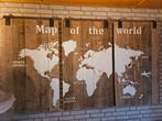 Map of the world wanddecoratie drieluik 3 Luik schilderij, Ophalen, Zo goed als nieuw