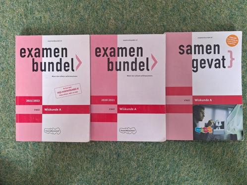 VWO wiskunde A examenbundels en samengevat, Boeken, Schoolboeken, Zo goed als nieuw, VWO, Ophalen of Verzenden
