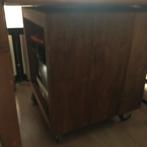 2 teak kubussen voor binnen of buiten 50 x 50, Huis en Inrichting, Minder dan 55 cm, Teak bali, Zo goed als nieuw, Rechthoekig