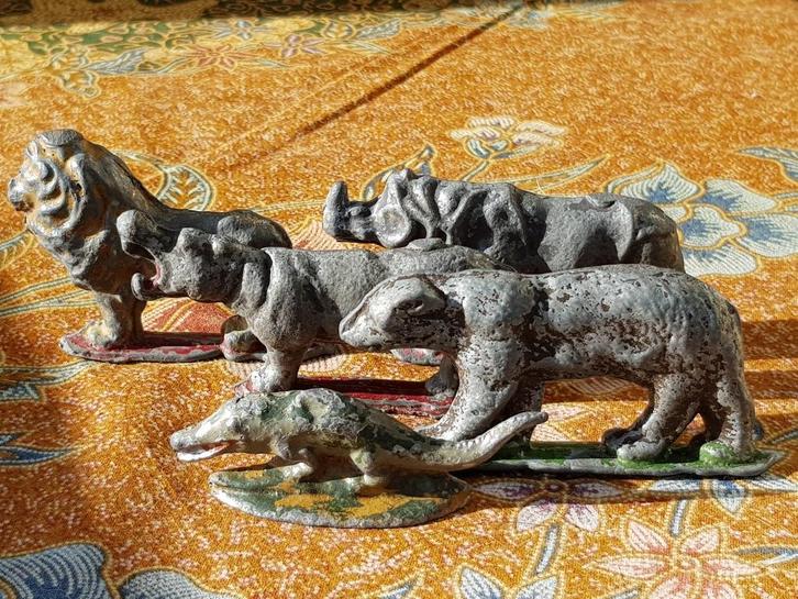 Wilde dieren zeldzaam antiek speelgoed uit Engeland van tin., Antiek en Kunst, Antiek | Speelgoed, Ophalen of Verzenden