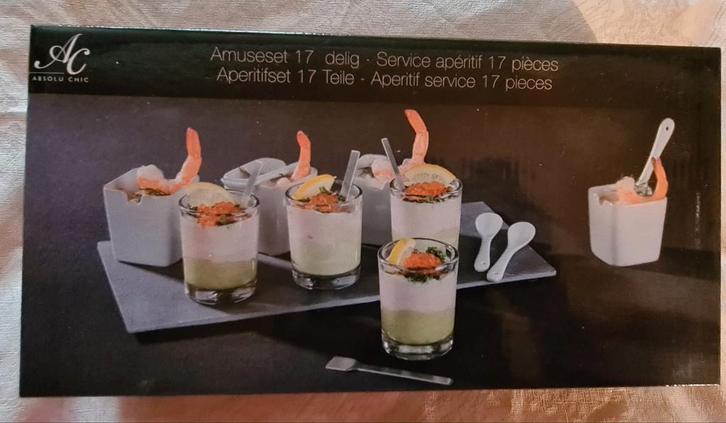 Amuseset 17-delig Nieuw - Absolu Chic, Huis en Inrichting, Keuken | Keukenbenodigdheden, Nieuw, Ophalen of Verzenden