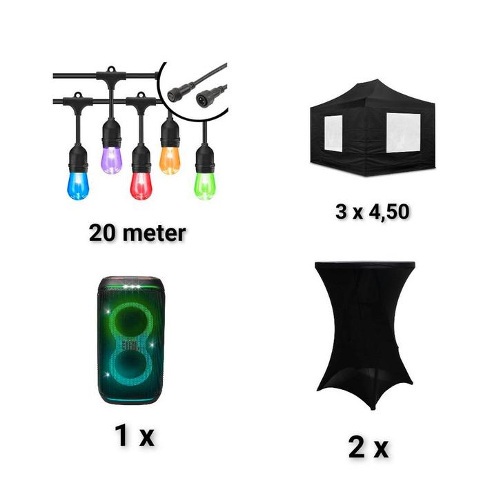 Party pakket 4 partytent 3x4,5, Hobby en Vrije tijd, Feestartikelen | Verhuur, Nieuw, Ophalen of Verzenden