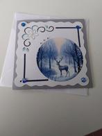 Geborduurde kerstkaart winter in het bos, Hobby en Vrije tijd, Kaarten | Zelfgemaakt, Ophalen of Verzenden, Nieuw, Kerst