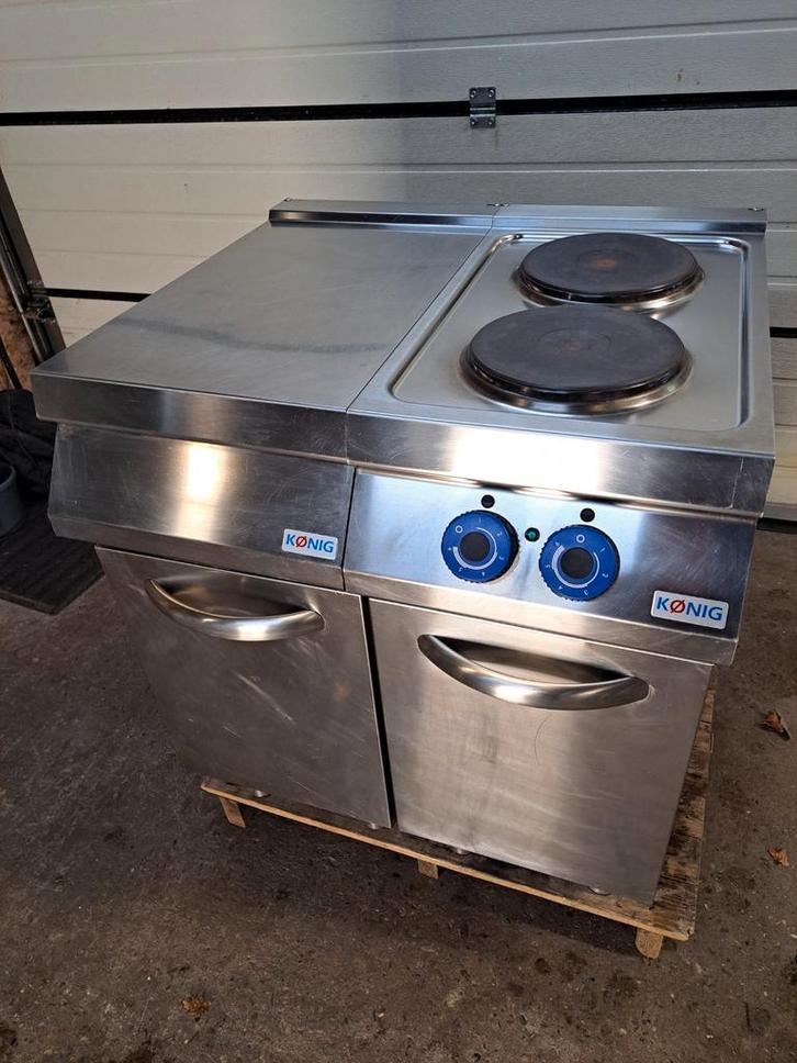 RVS Horecameubel met 2 Kookplaten & Werkblad, Zakelijke goederen, Horeca | Keukenapparatuur, Ophalen