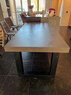 Grijze betonnen eettafel 2 meter, 200 cm of meer, Vijf personen of meer, Industrieel, Rechthoekig