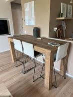 Handgemaakte steigerhouten bartafel, Huis en Inrichting, Tafels | Eettafels, Ophalen, 50 tot 100 cm, Zo goed als nieuw, Vier personen