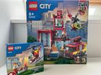 Lego City Brandweerkazerne plus helikopter 60320 60318, Ophalen of Verzenden, Zo goed als nieuw, Complete set, Lego