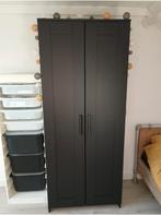 Brimnes 2 deurs wardrobe kledingkast Ikea zwart, Ophalen, Gebruikt, Kast, 50 tot 70 cm
