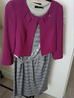 Prachtige grijze jurk, Couturier: Mart Visser, Maat 38/40 (M), Zo goed als nieuw, Knielengte, Grijs