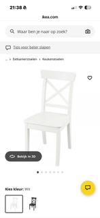 3x stoel ikea, Huis en Inrichting, Stoelen, Ophalen of Verzenden, Gebruikt, Wit, Drie