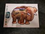 Houten puzzel olifant, Hobby en Vrije tijd, Denksport en Puzzels, Ophalen, Minder dan 500 stukjes, Zo goed als nieuw, Legpuzzel