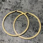 14k gouden oorbellen groot versace model, Sieraden, Tassen en Uiterlijk, Oorbellen, Ophalen of Verzenden