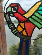 Art deco glas in lood papegaai, Antiek en Kunst, Ophalen of Verzenden