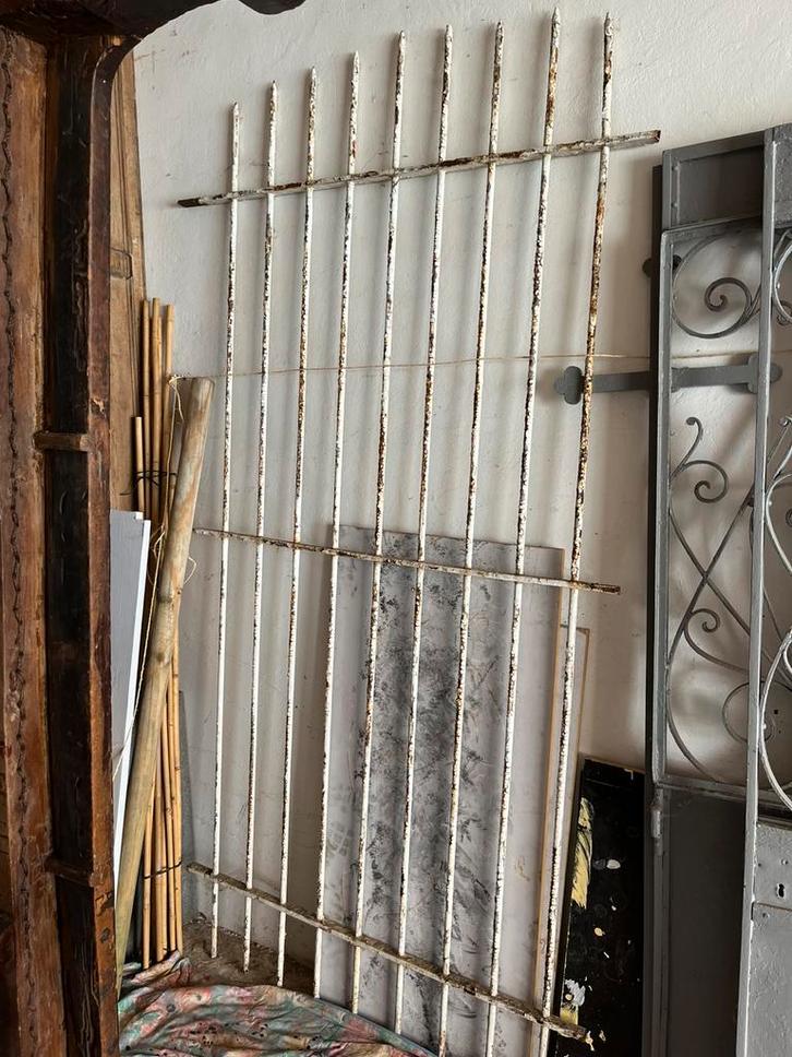 ANTIEK IJZEREN HEK HEKWERK HOOG TUIN TERRAS DECO, Tuin en Terras, Tuinhekken en Hekwerk, Gebruikt, Sierhekwerk, IJzer, Ophalen