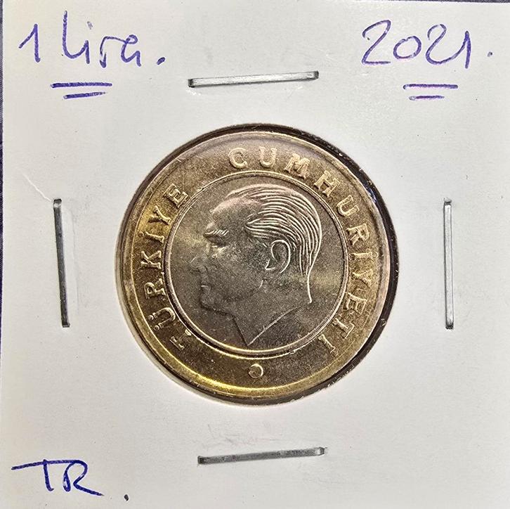 Turkije 1 Lira 2021, Postzegels en Munten, Munten | Europa | Niet-Euromunten, Overige landen, Ophalen