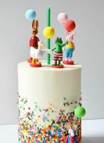 Kikker en vriendjes kunststof poppen / taarttoppers, Ophalen of Verzenden, Gebruikt