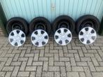 FORD FIESTA ORGINELE WIELEN MET WIELDOPPEN, Auto-onderdelen, Banden en Velgen, Gebruikt, 15 inch, Ophalen of Verzenden, All Season