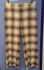 Claudia Sträter beige/creme ruit pantalon wolmix 44 nr 50025, Bruin, ., Maat 42/44 (L), Ophalen of Verzenden