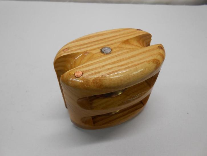 Houten Blok, Katrol, Stropblok, dubbelschijfs 12- 14 mm lijn, Watersport en Boten, Accessoires en Onderhoud, Nieuw, Lijn of Blok