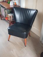 Jaren 50/60 skaileder cocktail fauteuil, Ophalen, Zo goed als nieuw, Zwart, Eén