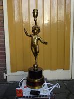 Zwevend goud kindje engeltje metaal dressoirlamp schemerlamp, Huis en Inrichting, Lampen | Tafellampen, Ophalen of Verzenden, Gebruikt