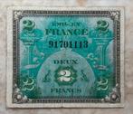 2 francs 1944, Frankrijk., Verzenden, Frankrijk, Los biljet