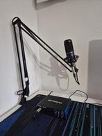 Perfecte voiceover/podcast setup AT2035 Presonus Studio 24C, Ophalen, Zo goed als nieuw, Studiomicrofoon