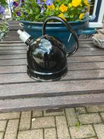 Een zwart emaille fluitketel, Antiek en Kunst, Ophalen of Verzenden