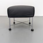 2x Montis Charly hocker/voetenbank zwart leder, Niet ingevuld, Minder dan 50 cm, Minder dan 50 cm, Ophalen of Verzenden