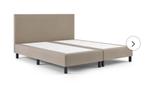 Gebruikte boxspring 140x200 met matras en topper, Ophalen, Gebruikt, 140 cm, Twijfelaar