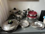 AMC pannenset, Ophalen of Verzenden, Zo goed als nieuw, Rvs, Pannenset
