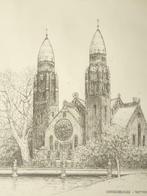 Litho Koninginnekerk Rotterdam Meeuw Van Rotterdam, Antiek en Kunst, Ophalen
