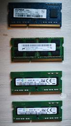 Laptop geheugen, 4x4Gb, DDR3-1600 / PC3-12800 SO DIMM, Computers en Software, RAM geheugen, Gebruikt, DDR3, Ophalen of Verzenden