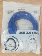 Usb kabel 3.0 blauw laptop computer usb cable 3 meter, Verzenden, Nieuw
