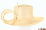 Dameshoed Whiteley Parisisal ivoor geel sisal sinamay 57 new, 56 of 57 cm (M, 7 of 7⅛ inch), Hoed, Nieuw, Ophalen of Verzenden