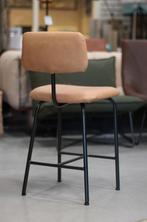 Luxe barstoel barkruk ZIPP Jess Design metaal leer naturel, Huis en Inrichting, Ophalen, 5 krukken of meer, Met voetsteun, 60 tot 90 cm