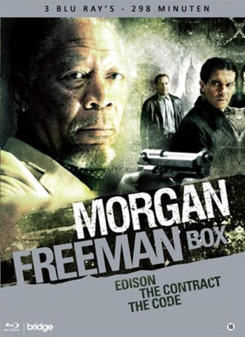 Morgan Freeman Box/ Edison/The Contract/ The Code, Cd's en Dvd's, Dvd's | Actie, Zo goed als nieuw, Actie, Boxset, Vanaf 16 jaar