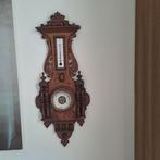 Antieke Houten Barometer met Thermometer, Antiek en Kunst, Ophalen of Verzenden