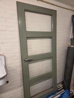 Mooie binnendeur met glas, Doe-het-zelf en Verbouw, Ophalen, Gebruikt, 80 tot 100 cm, Binnendeur