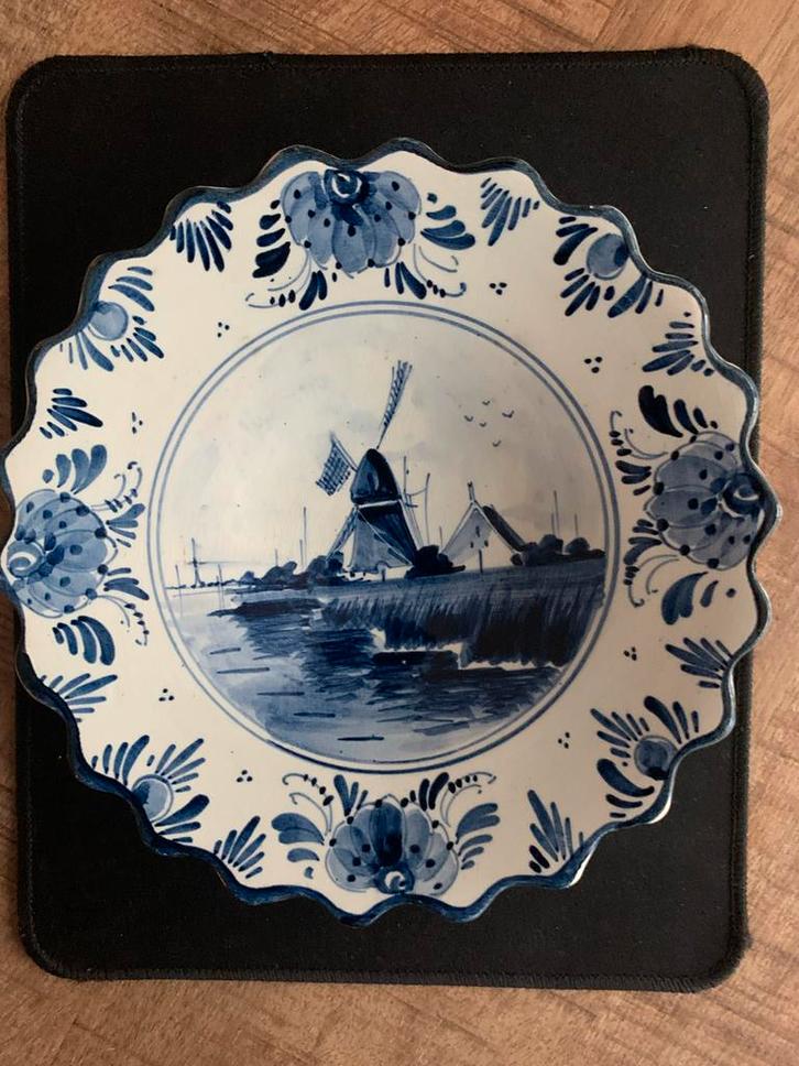 Delfts Blauw Bord met Molen, Antiek en Kunst, Antiek | Wandborden en Tegels, Ophalen of Verzenden