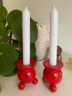 Zweedse kandelaars van hout, Huis en Inrichting, Ophalen of Verzenden, Zo goed als nieuw, Hout, Minder dan 25 cm